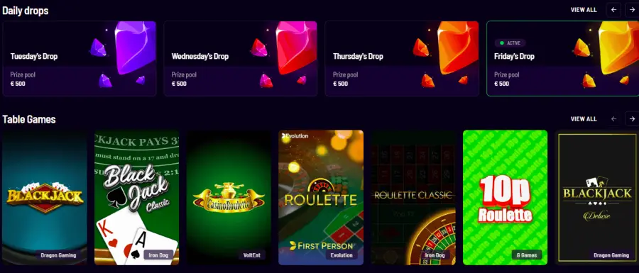Vegaz casino mobile